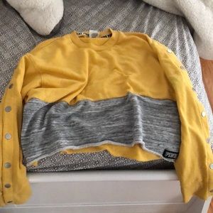 Pink crop top sweater